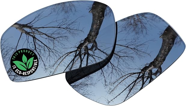 Raydi Polycarbonate Replacement Lenses for Wiley X Valor Sunglass - Silver Titanium Mirror - Polarized