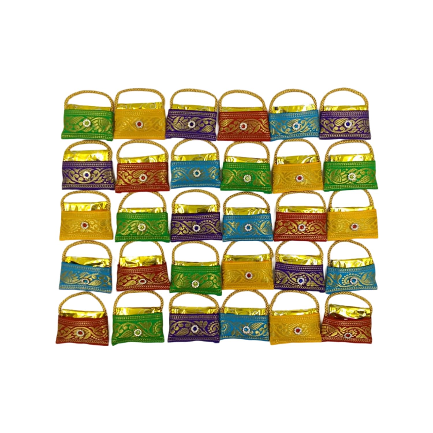 Soul Artisan Thamboolam Gift Set Return Gift Set (Pack of 15) Traditional Handmade Tilakam Sachet in Small Bag - tamboolam for Religious Ceremony Pooja and Function | Pack of 15-image-31