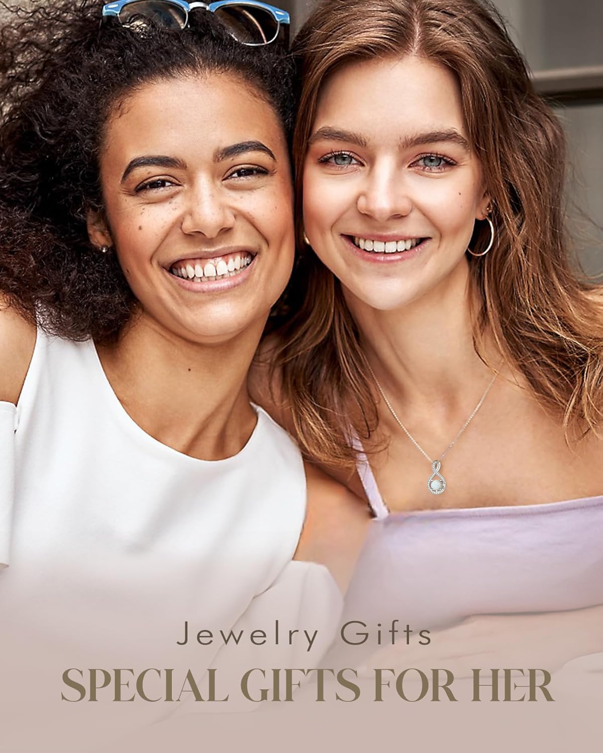 FANCIME Valentines Day Gift Birthstone Necklaces for Women Fine Jewelry Sterling Silver Infinity Pendant Anniversary Birthday Gifts for Her Women Wife Mom Lady Daughter, Chain 16"+2" Extend - Image 5