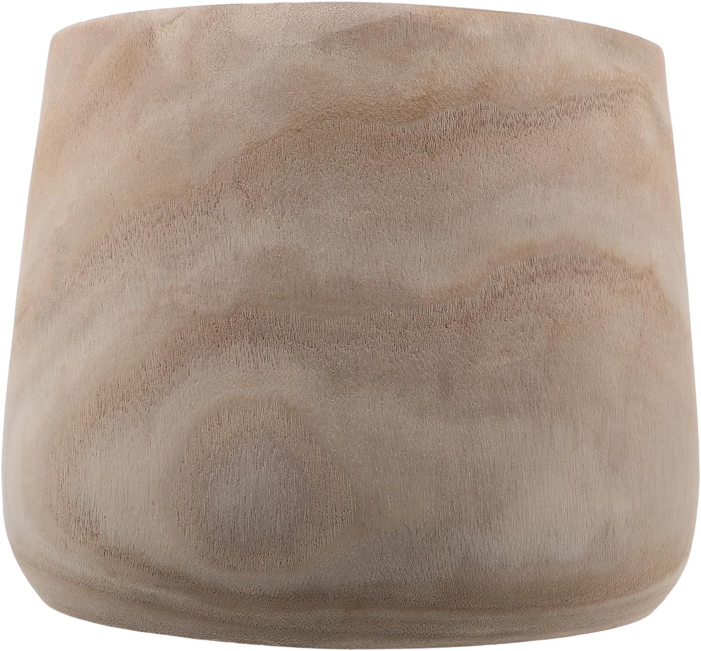 Wooden Decorative Bowl for Kitchen Counter and Entryway Key Holder, Small 8.2x7.5 Inch round Wood Storage Tray for Table Centerpiece and Dining Room Décor