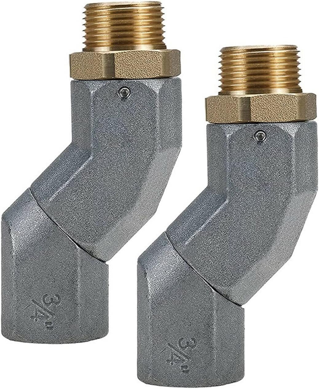 2PCS Zinc Alloy Fuel Swivel Adapter Connector 360 Degree Rotation 3/4" NPT Swivel Connector Fit for Fuel Nozzle Transfer Hose