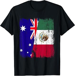 Australia Mexico Half Flag Australian Mexican Heritage T-Shirt