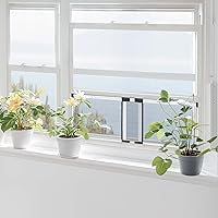 Vista 5 de [Mide primero] Pantalla FLYZZZ para ventana, altura fija de 19.68 pulgadas, se adapta a ancho de apertura de ventana de 28 a 52 pulgadas, inserto