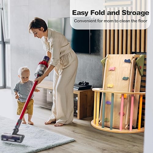 Miniatura 4 de Pikler Triángulo Gimnasio Juguetes de escalada para bebés de 3 piezas, juguetes de escalada plegables para niños pequeños de 1 a 3 años en el