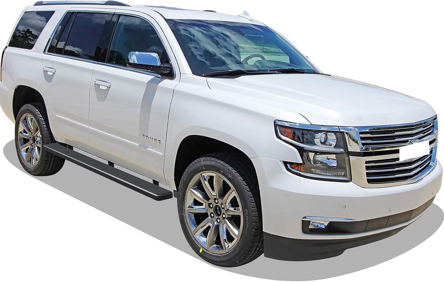 HD Ridez Stainless Steel Side Step 6" Black Compatible with Chevy Tahoe GMC Yukon 2000-2020 4Dr (Exclude Z71 Denali Yukon XL) (Nerf Bar)