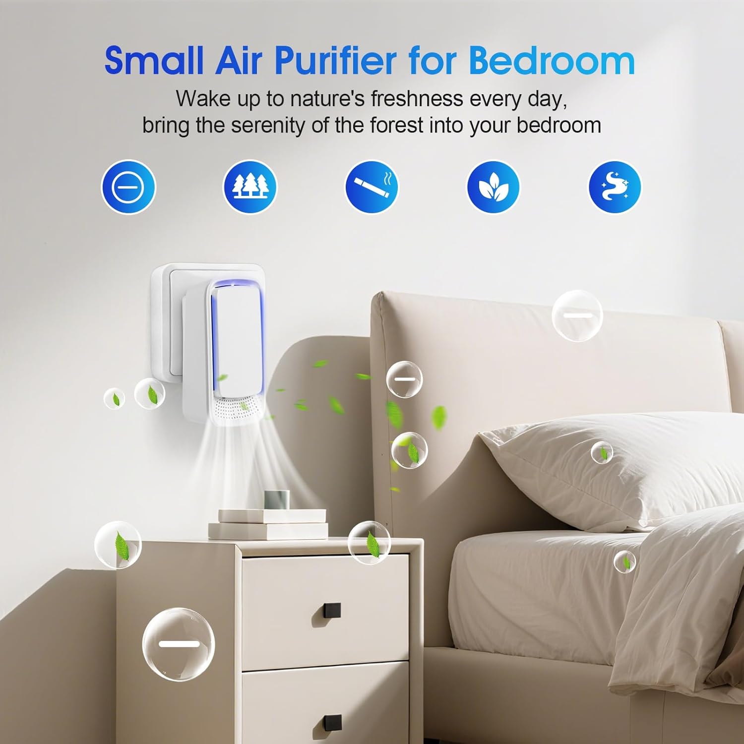 Plug In Air Ionizers for Home 4Pack,Negative Ion Technology Air Purifier -Plug In Air Freshener for Home, Office, Bathroom and Living Room,Portable Air Purifiers Odor,Pets Smell (4)