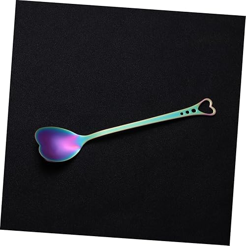 Miniatura 3 de DECHOUS Cuchara de café con forma de corazón, cucharaditas de metal, cucharas de sopa en forma de corazón, cuchara de café dorada, accesorios de
