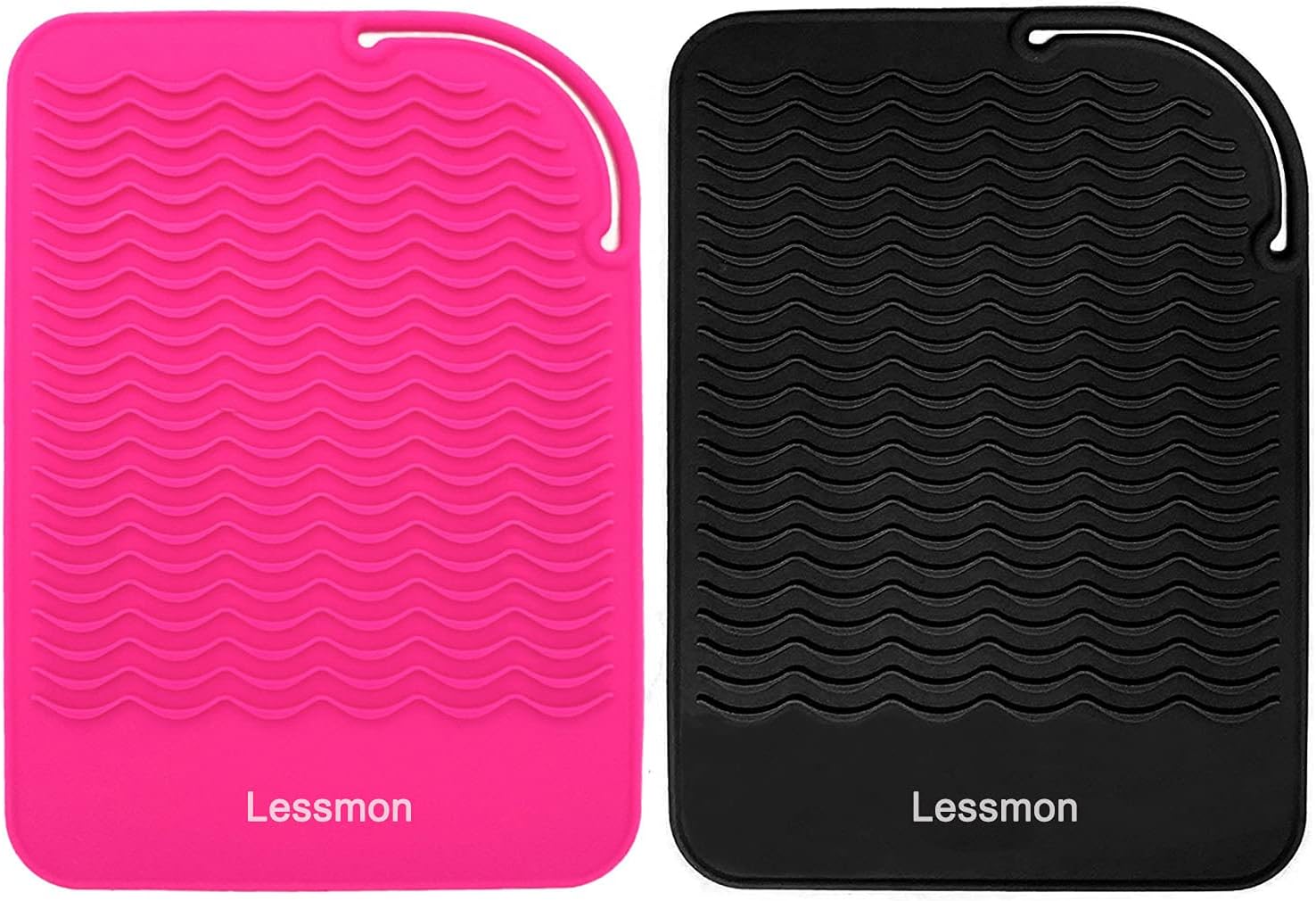 2 Packed Heat Resistant Mats for Curling Irons, Hair Straightener, Flat