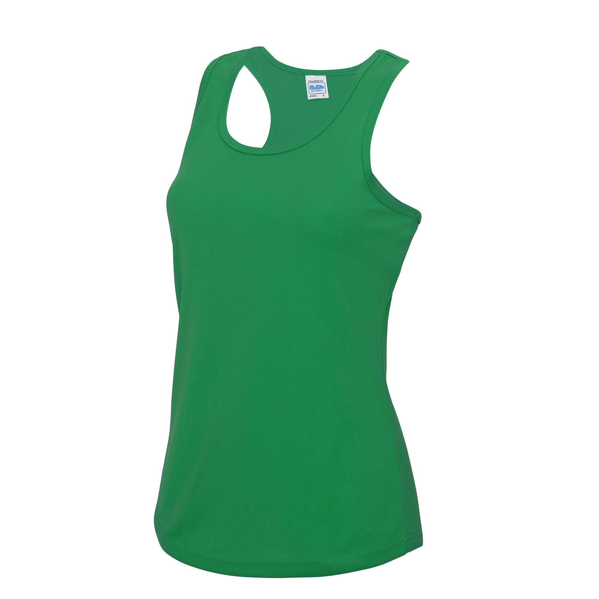 Just Cool Girlie Fit Sports Ladies Vest / Tank Top (M) (Kelly Green)