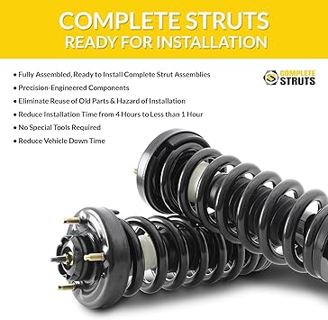 COMPLETESTRUTS Front Quick Complete Strut Assemblies with Coil Springs Replacement for 2008-2009 Ford Taurus - Set of 2