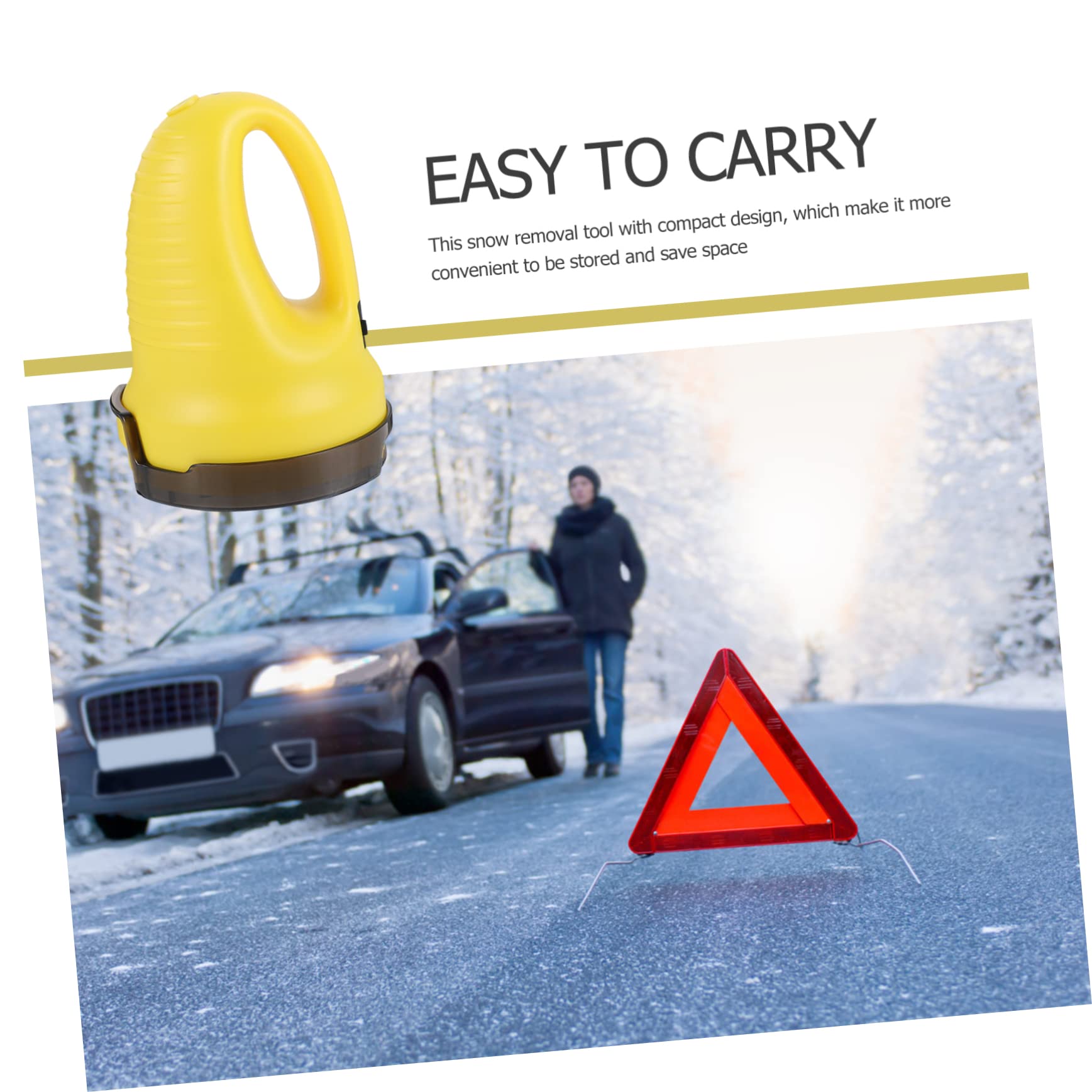 Grattoir à Neige Électrique Abs, Dégivreur 3000 Ah, Retrait de Neige Glace, Rangement Pratique, pour Voiture, Usage Hiver