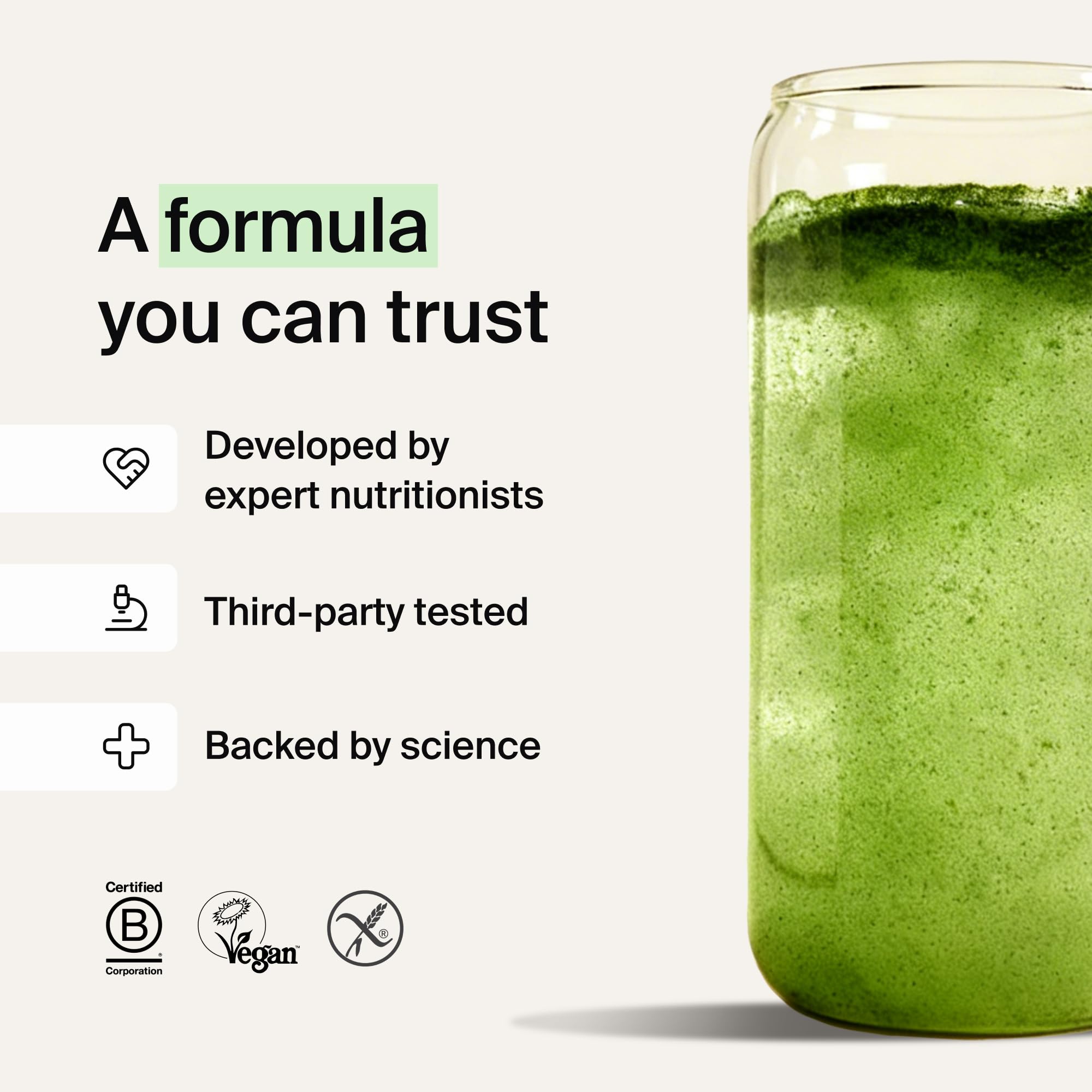 Huel Daily Greens Original - 30 Portionen (255 g) - Veganes Superfood-Pulver mit Karotte, Brokkoli, Spinat, Grüntee, Grünkohl, Spirulina & mehr, Reich an Probiotika, Vitaminen, Adaptogenen & Mineralst
