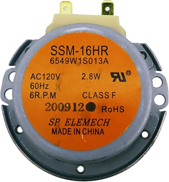 ENTERPARK New SSM-16HR 6549W1S013A Microwave Turntable Motor Replacement Part for LG Kenmore Replaces 6549W1S007G 2B72754E C2B72754E AP4650096 AH3529213 EA3529213 PS3529213 6549W1S013B 6549W2S002E