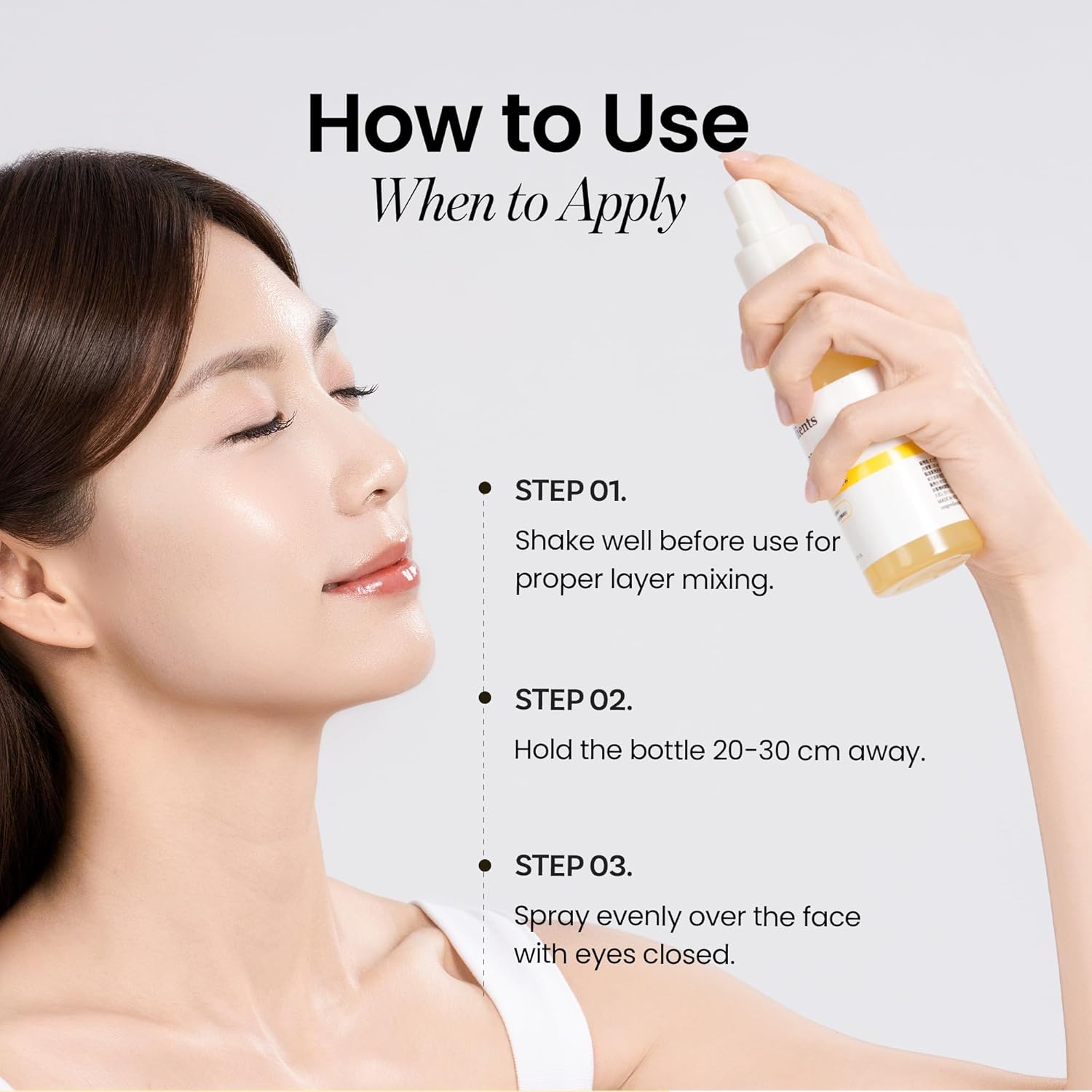 ONGREDIENTS Skin Barrier Glow Mist, Dual-Layer Facial Mist, 98% Pure Glutathione, Multi-Peptide, Centella, Ultra-Fine Spray, Cooling, Dry and Sensitive Skin, Korean Skin Care, 3.38 fl. oz. / 100ml - Image 7