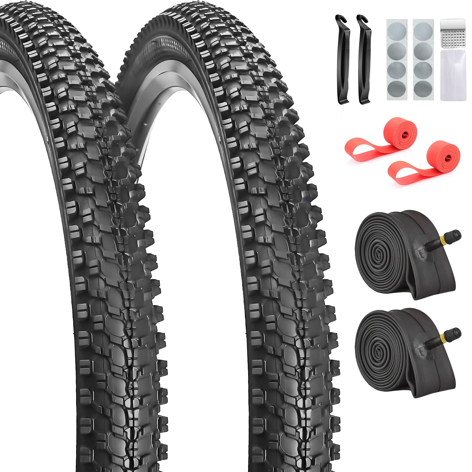 SIMEIQI 2 Pack Bike Tires and Tubes 26