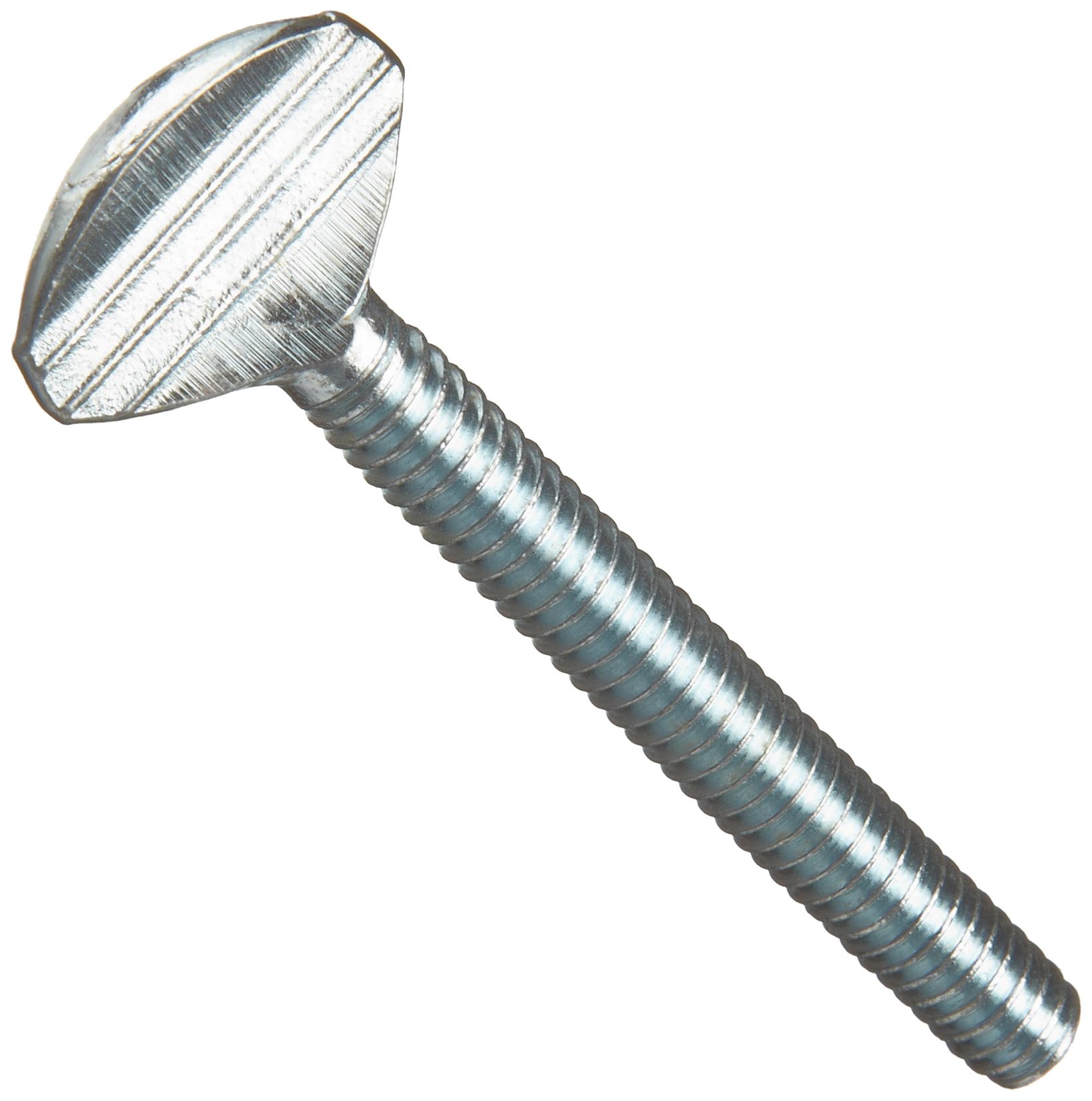 Steel Thumb Screw, Zinc Plated Finish, Spade Head, Flat Point, Meets IFI 156, 1-1/2" Length, 1/4"-20 UNC Threads, Imported (Pack of 100)