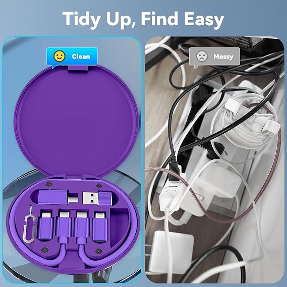 Basesailor Multi USB C Adapter Cable Kit,Portable Travel USB Adapter Set