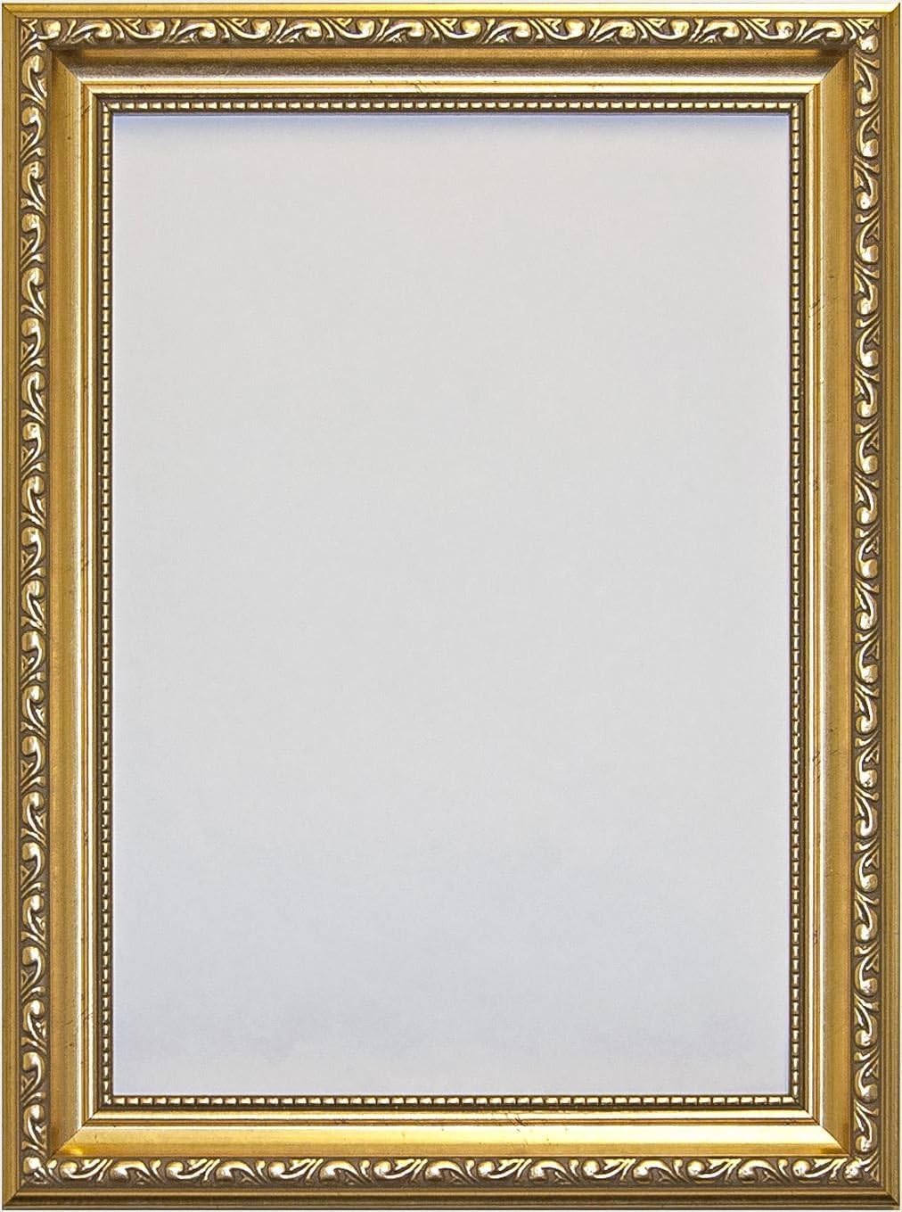 ORNATE SHABBY CHIC STYLE PICTURE PHOTO FRAME BLACK WHITE CREAM GOLD, Gold, 18"x12" (45.7 x 30.5cm)