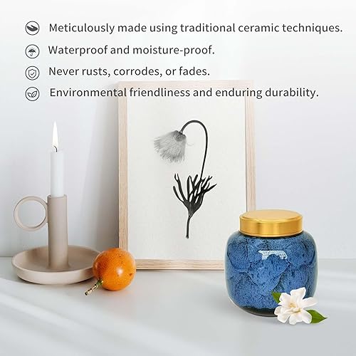 Miniatura 5 de Urnas pequeñas para cenizas, recuerdo apreciado para humanos y mascotas, elegantes urnas de recuerdo para mascotas y humanos, ideales para restos de