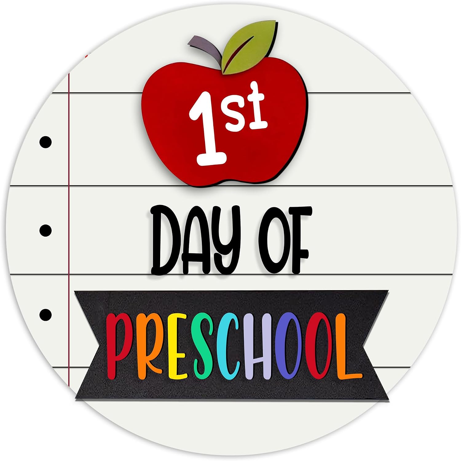MDPrints 3D First and Last Day School Sign, Reusable 8'' Back to School Signs for Kids, 1st Day of School Board for PreK Preschool Kindergarten 1st 2nd Grade
