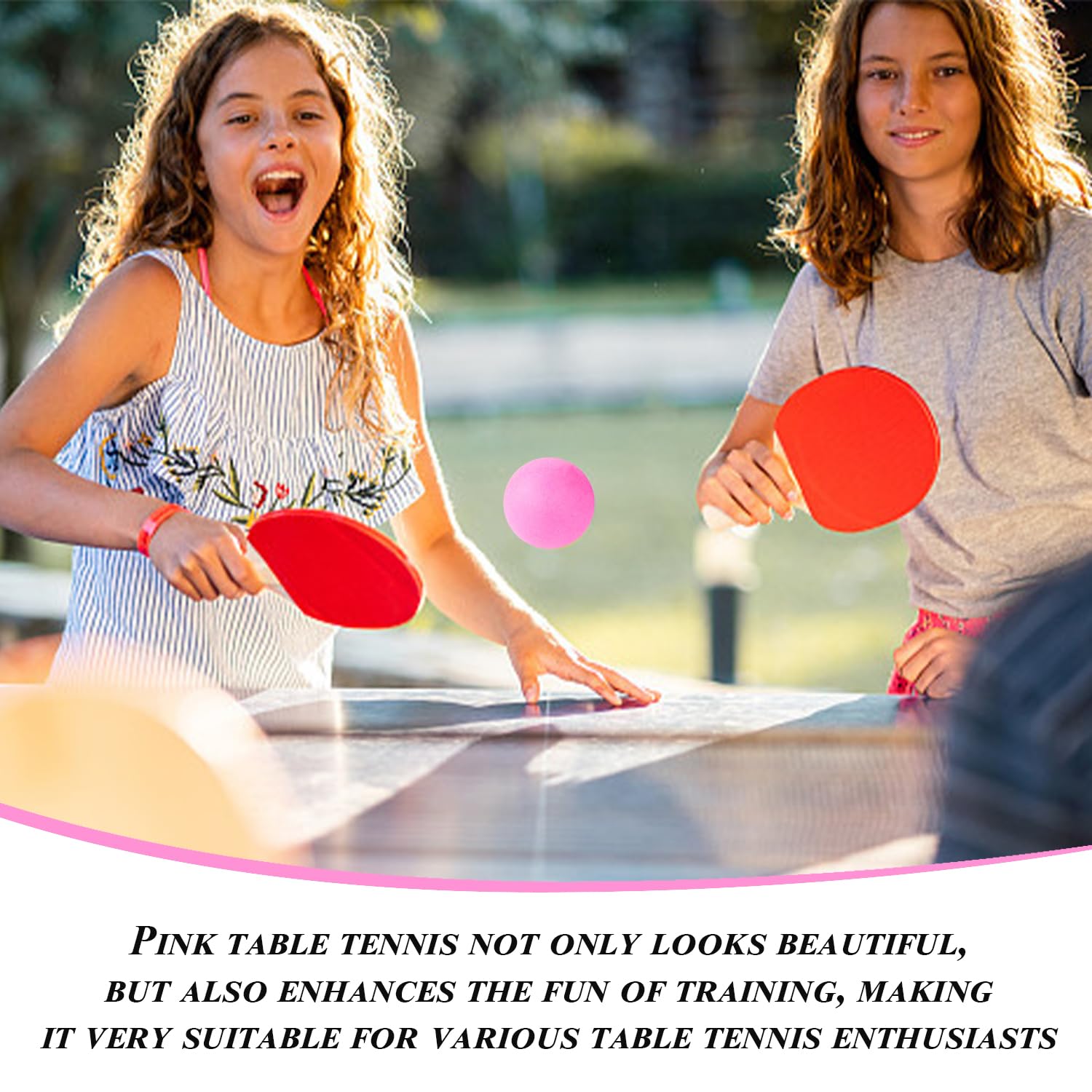 Confezione da 20 Palline da Ping Pong Rosa, Palline da Ping Pong in Plastica da 40 Mm, Palline da Ping Pong Semplici, Palline da Ping Pong Senza Logo, Palline da Allenamento per Principianti
