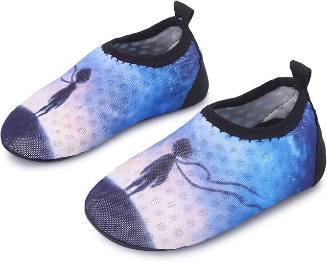 JIASUQI Outdoor Sports Swim Sand Aqua Water Shoes for Baby Boys Girls Blue Princekin 12-18 Months