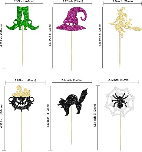 Miniatura 55 de 24 piezas de decoración para cupcakes Baby Boo con purpurina negra espeluznante y espeluznante para cupcakes de fantasmas para Halloween, baby