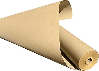 American Made 100% Recycled Brown Kraft Paper Roll 17.50" x 1800" (150 ft), Multipurpose Arts & Crafts, Gift Wrapping, Pac...