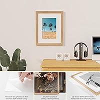 Vista 555 de Fun Memories Portarretratos de metal de 16 x 20 pulgadas con paspartú de 11 x 14 pulgadas, acabado de aluminio cepillado, parte delantera de vidrio