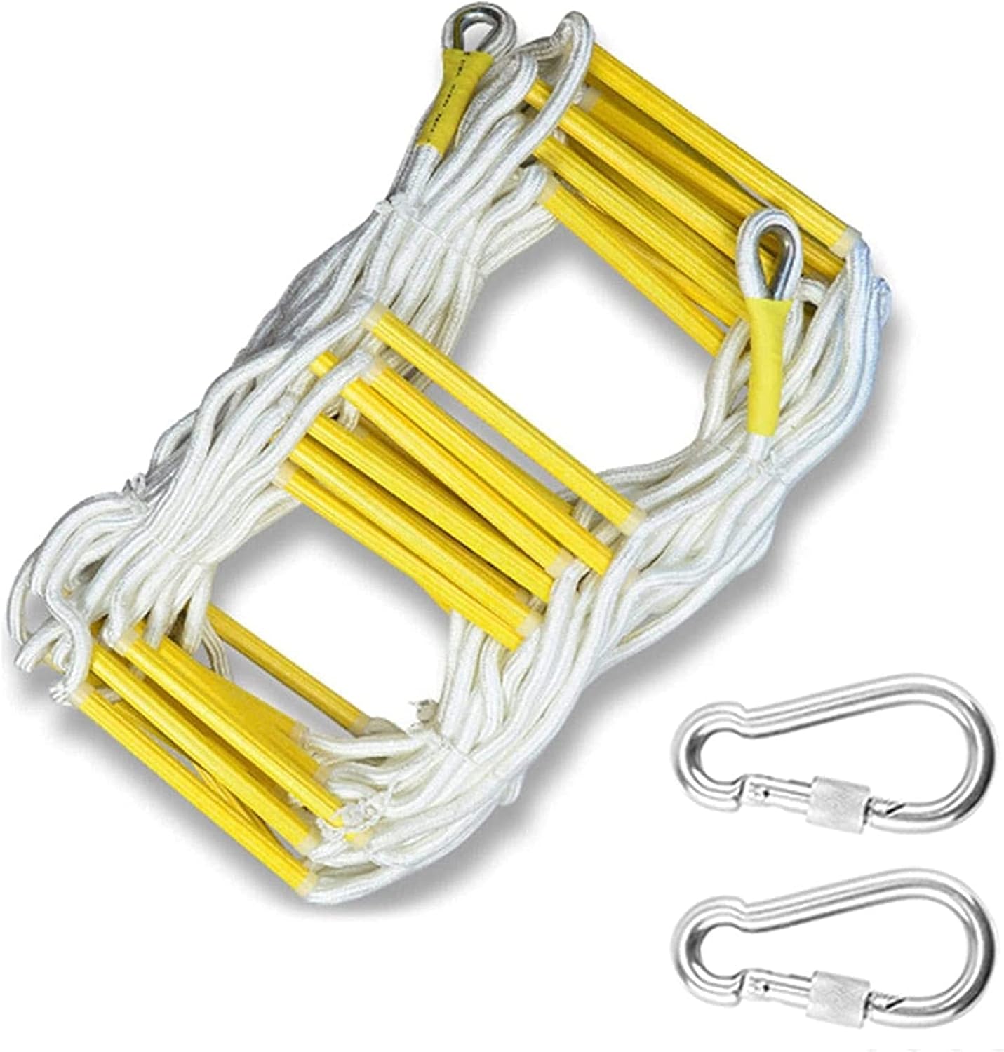 ANUOMY Emergency Fire Escape Rope Ladder for 3-4 Story Homes Safety Ladders with Safety Harness，for Kids/Children and Adults Escape from Window (Size : 3m) : Tools & Home Improvement