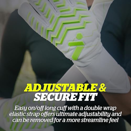 Miniatura 4 de Storelli Guantes de portero eléctricos, guantes de portero de fútbol para jóvenes y adultos, corte negativo, látex de alta calidad con lomo