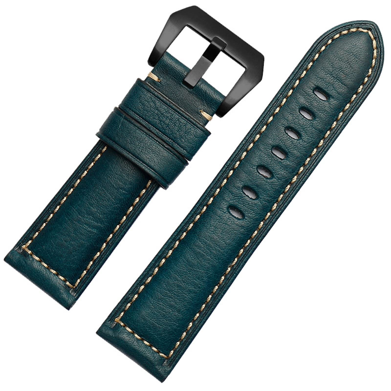 Cinturino in pelle da uomo, adatto per Panerai, Seiko, Citizen, Jeep, cinturino in pelle italiana da 22 mm, 24 mm, 26 mm