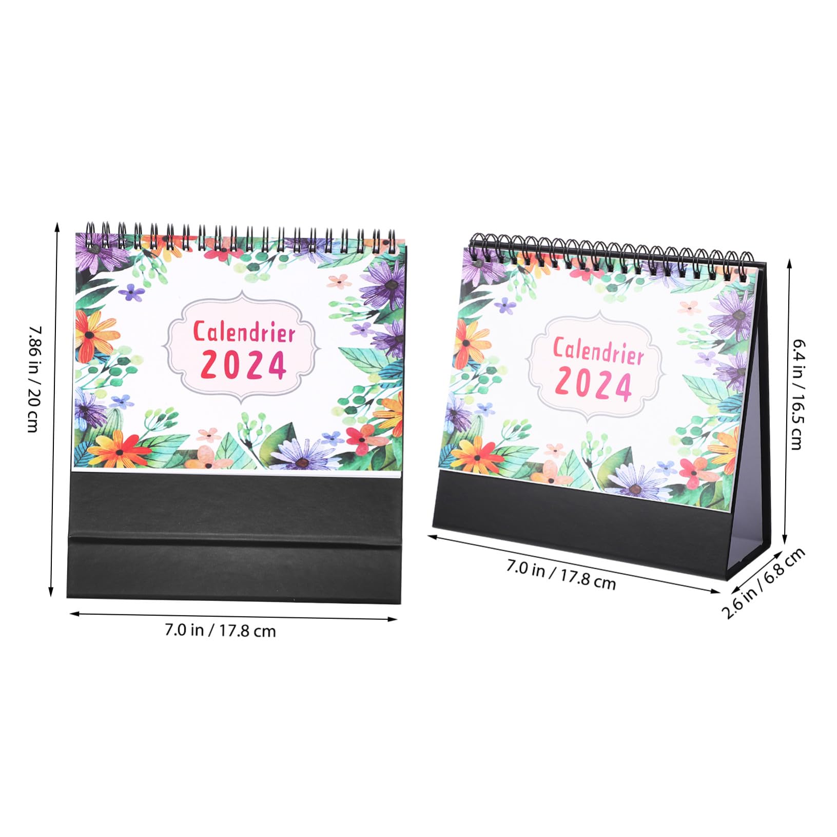 4 Pezzi Calendario da Tavolo con Rilegatura Spirale Planner Mensile Ufficio Calendari Desktop Stabili e Organizzati per Casa e Scrivania