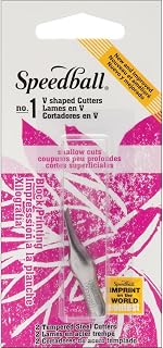 Speedball Lino Cutter Blades 2/Pkg-No. 1 Small V