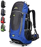 70L Zaino da Escursionismo Trekking Campeggio Viaggio Grande per Uomo Donna XL Blu