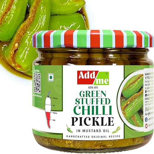 Add Me Stuffed Green Chilli Pickle 300g