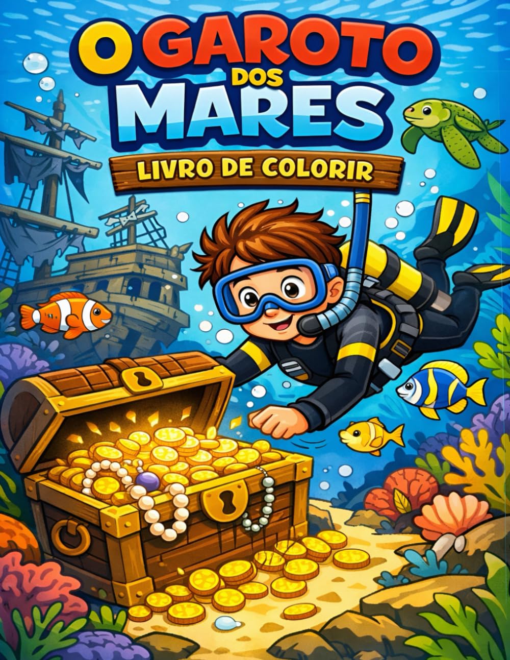 O Garoto dos Mares: Livro para Colorir. Uma Aventura Com o Amigo Mergulhador (Coleção Aventuras no Fundo do Mar)