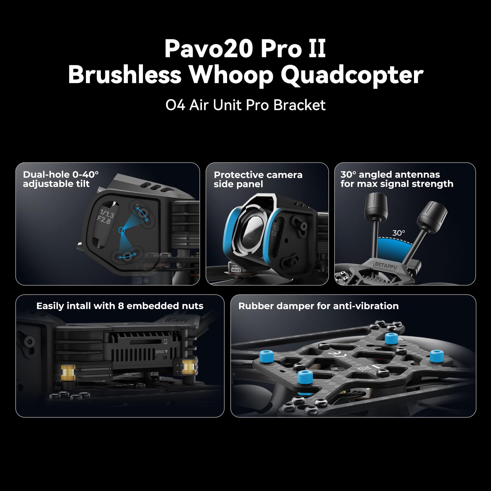BETAFPV Pavo20 Pro II Brushless Whoop Quadcopter - Drone per FPV Freestyle - Dettaglio
