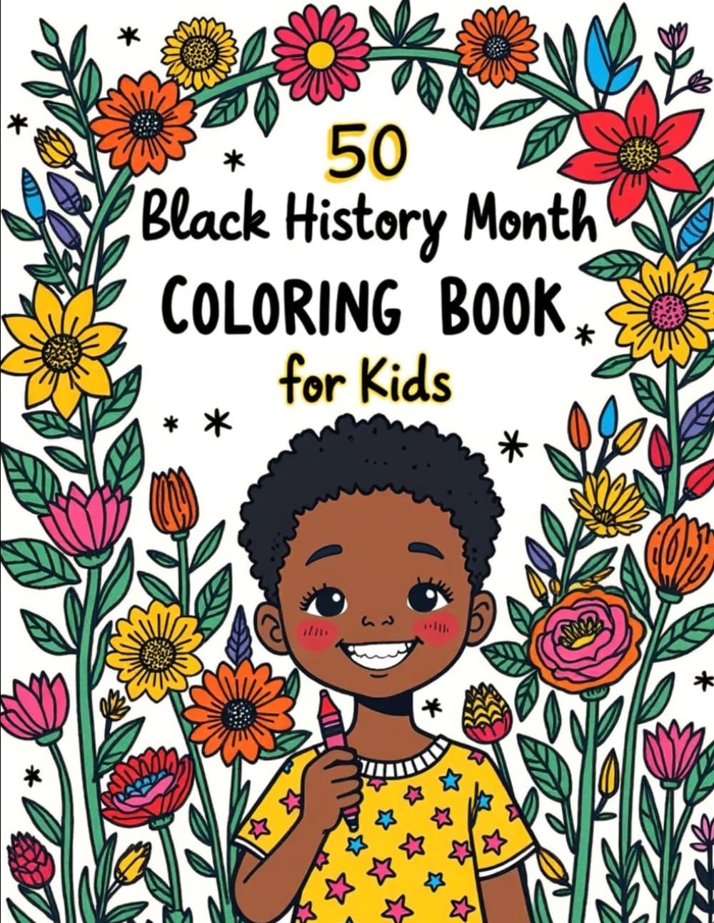 50 Black History Month Coloring Book for Kids: Fun & Educational Coloring Pages Featuring Heroes, Inventors, Athletes, and More! Perfect Activity for Home & School (Ages 4-8)