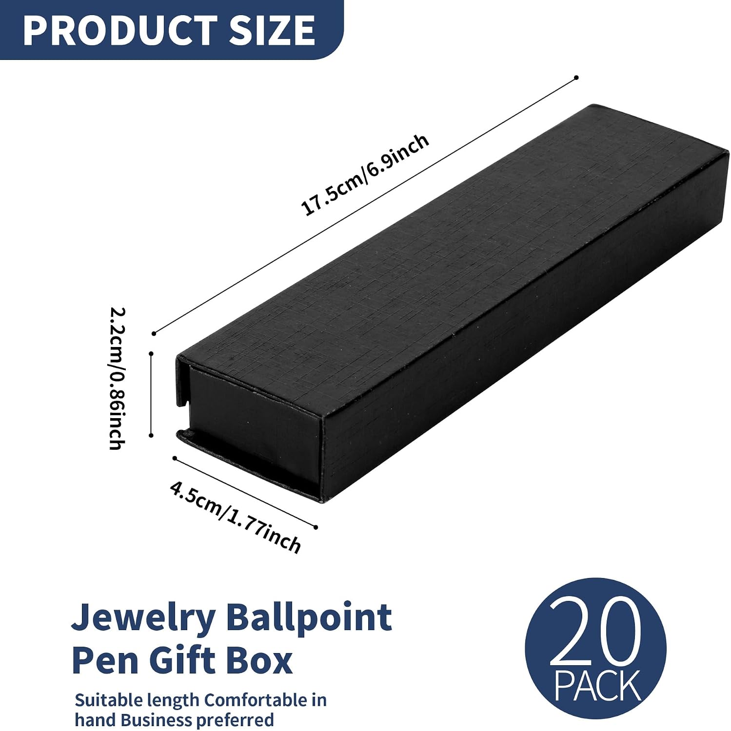 Axigundaone 20 Pcs Pen Gift Boxes with Cushion, Black