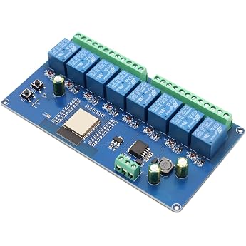 ESP 8-Channel Relay Module ESP WiFi Bluetooth BLE Module with ESP Development Board DC5-30V Power Supply Relay for Arduino IDE LC relay ESP-8R-D5