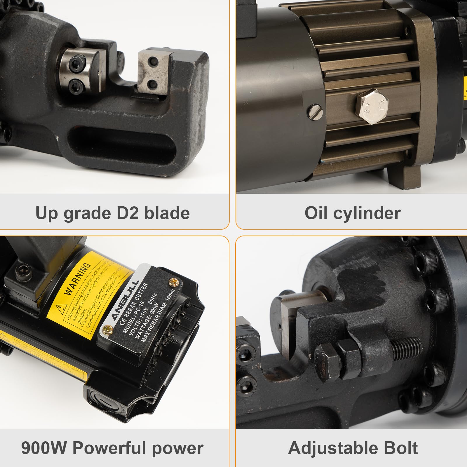 Anbull 900W Electric Rebar Cutter, Cutting up to 5/8 Inch 416mm 5