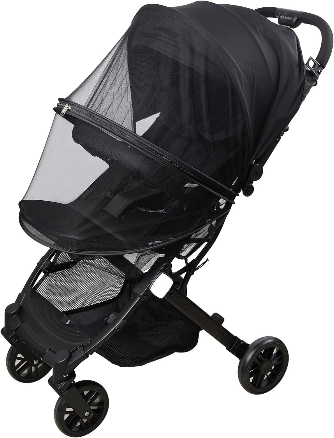 Atoke Parasole per passeggino 2 in 1 con UPF50+, zanzariera universale per bambini, con cerniera bidirezionale, facile da installare, copertura parasole per passeggino, carrozzina, navicella e