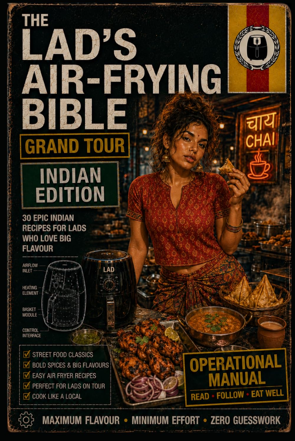 THE LAD’S AIR-FRYING BIBLE GRAND TOUR – INDIA EDITION: 30 Air-Fried Indian Street-Food Recipes Inspired by Madurai Heat, Mumbai Chaos, Kerala Curry ... Cooking (The Lads Air Frying Bible Series)