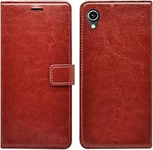 METOO Leather FLIP Cover for Vivo 1820 FLIP Cover :: FLIP Cover Vivo 1820 1908 flip Cover (Brown)