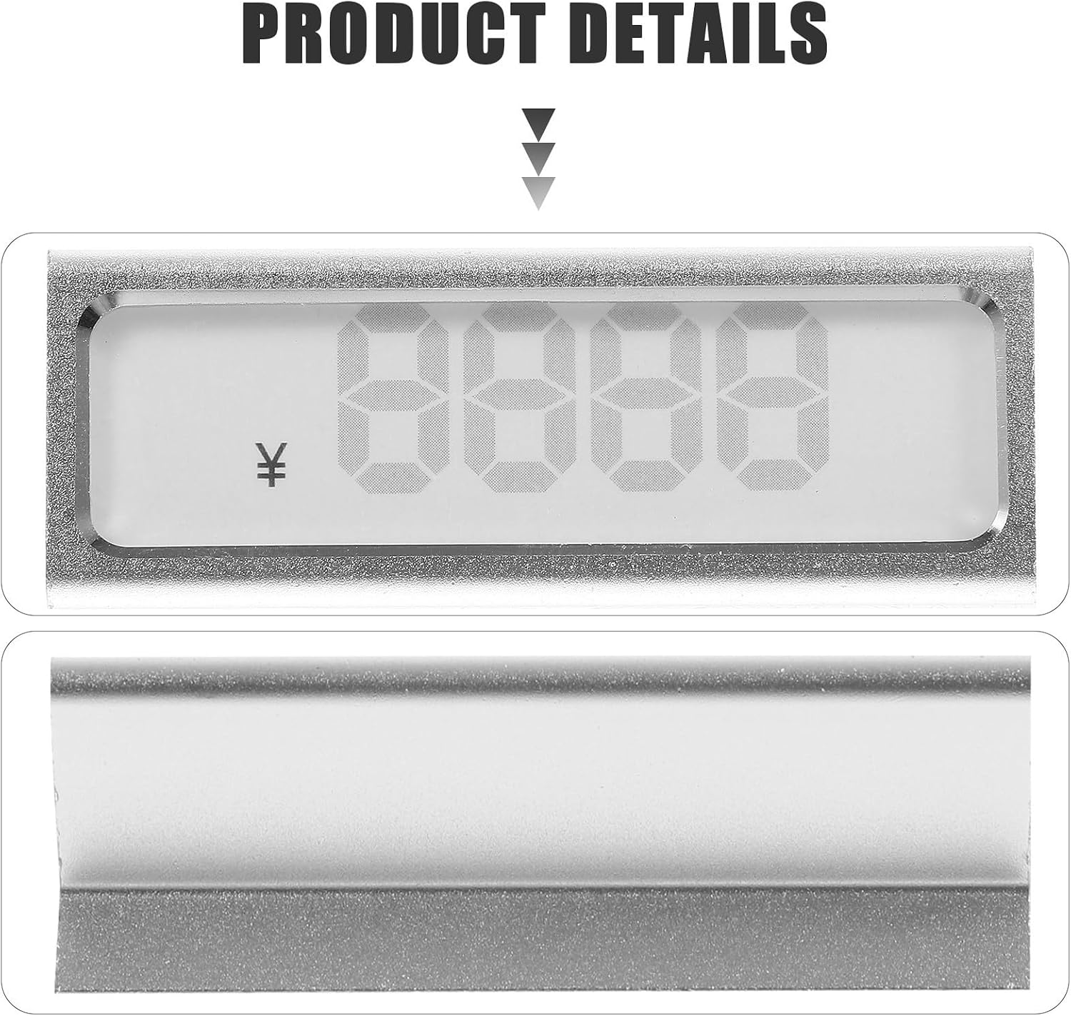 Aluminum Alloy Price Tag Holder for Retail Display Case Labels