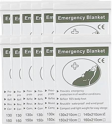 Miniatura 3 de Guo's hyekbe Manta de rescate Mylar de primeros auxilios, mantas de emergencia para equipos y equipos de supervivencia, diseñada para exteriores,
