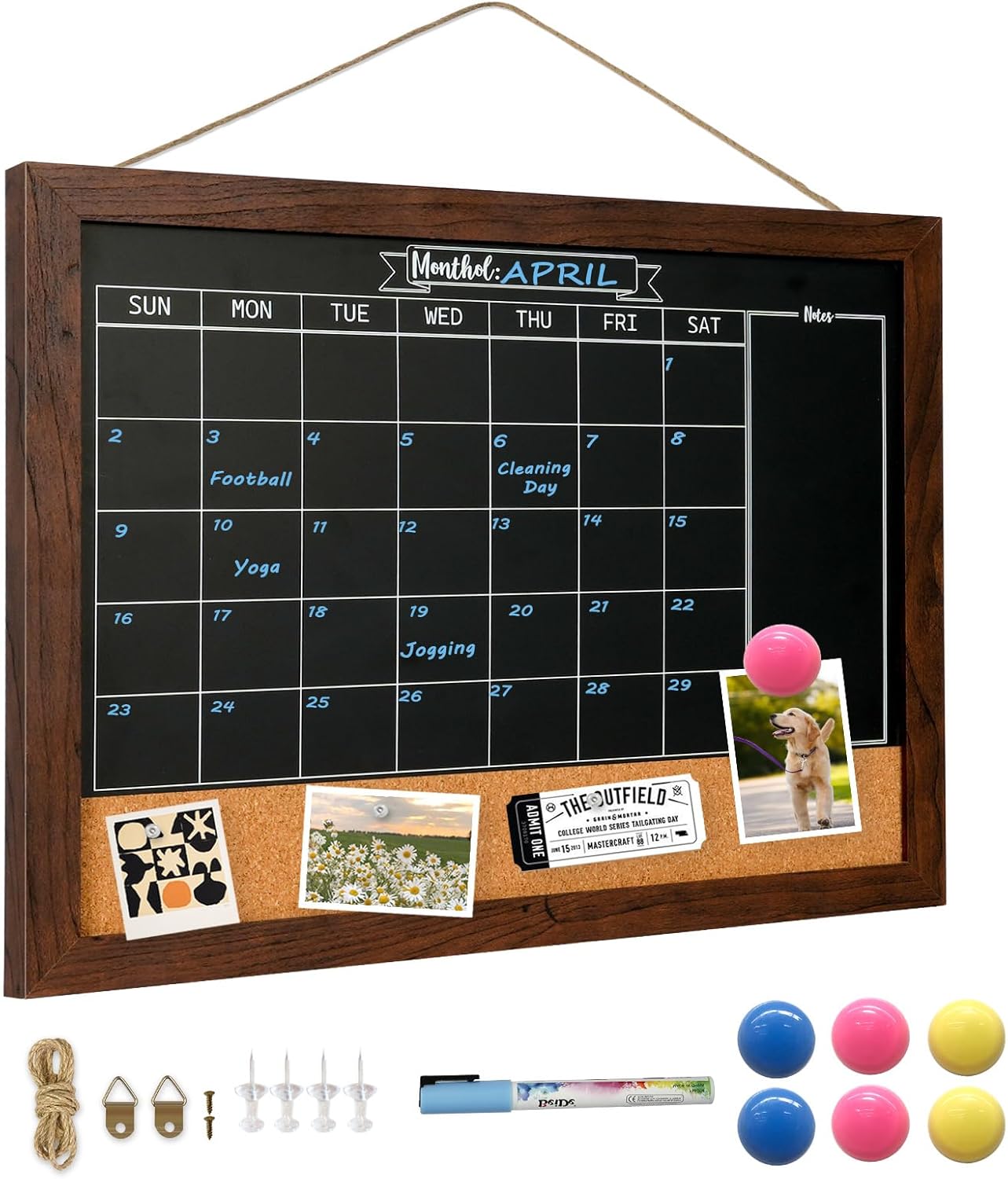 Amazon com : DOLLAR BOSS Magnetic Chalkboard Calendar for Wall 15 7 quot x Amazon com : DOLLAR BOSS Magnetic Chalkboard Calendar for Wall 15 7 quot x