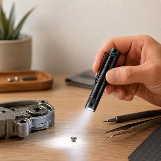 Mini LED Flashlight Pen Light,IPX8 Waterproof Pocket Torch XPE-R3 Lamp Core (S)