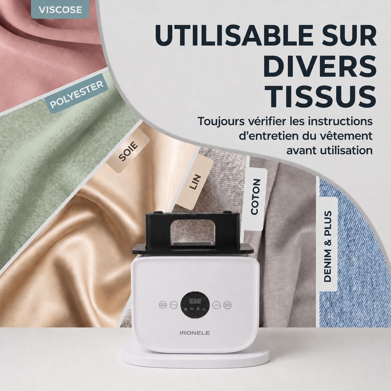 Machine à repassage automatique avec accessoires pantalon/robe | Remplace fer et défroisseur | Appareil intelligent de lissage des vêtements